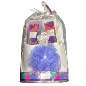 Corlin Essentials Lavender Foot Spa Gift Set Slippers Lotion NEW